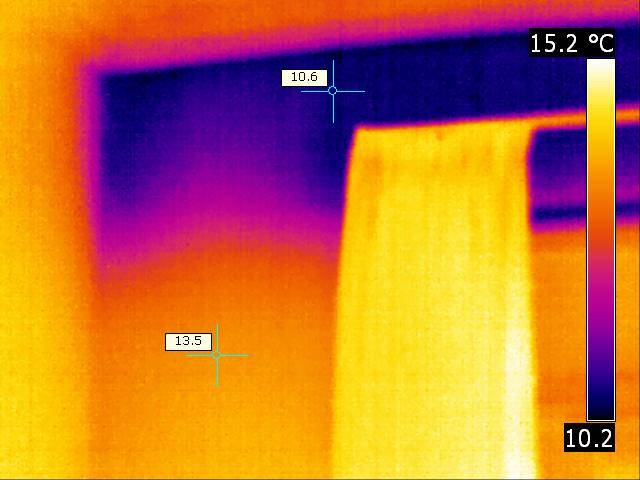 Thermal Imaging shows missing cavity wall insulation
