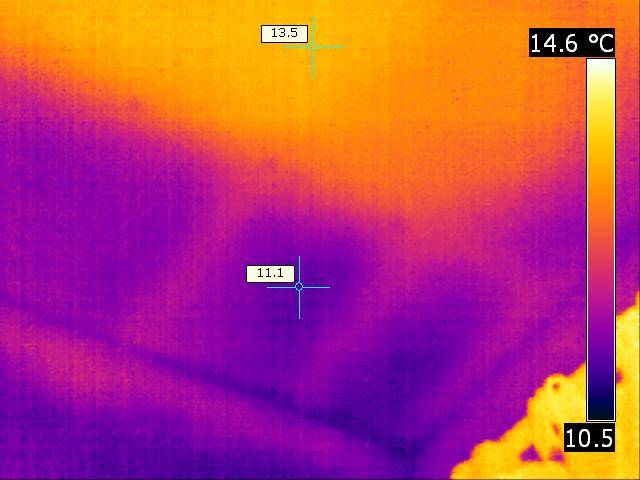 Thermal Imaging shows missing roof insulation